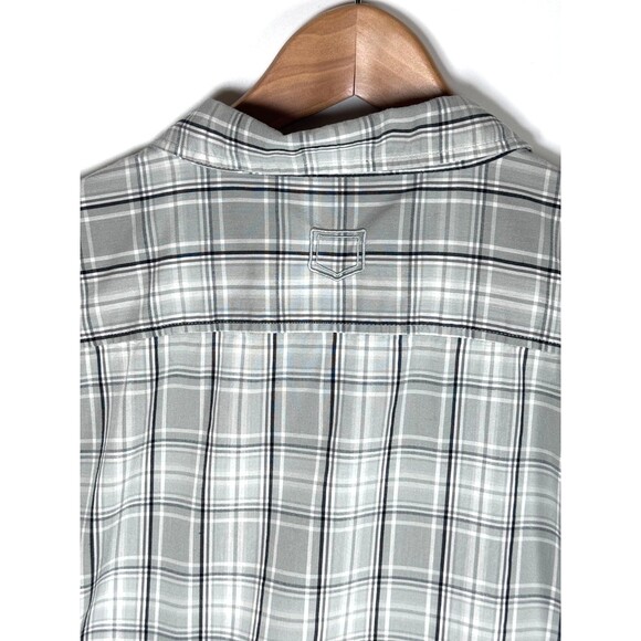 ScotteVest Travel Shirt Mens XXL Gray Plaid Pockets Utility Lightweight Tech - Picture 6 of 15